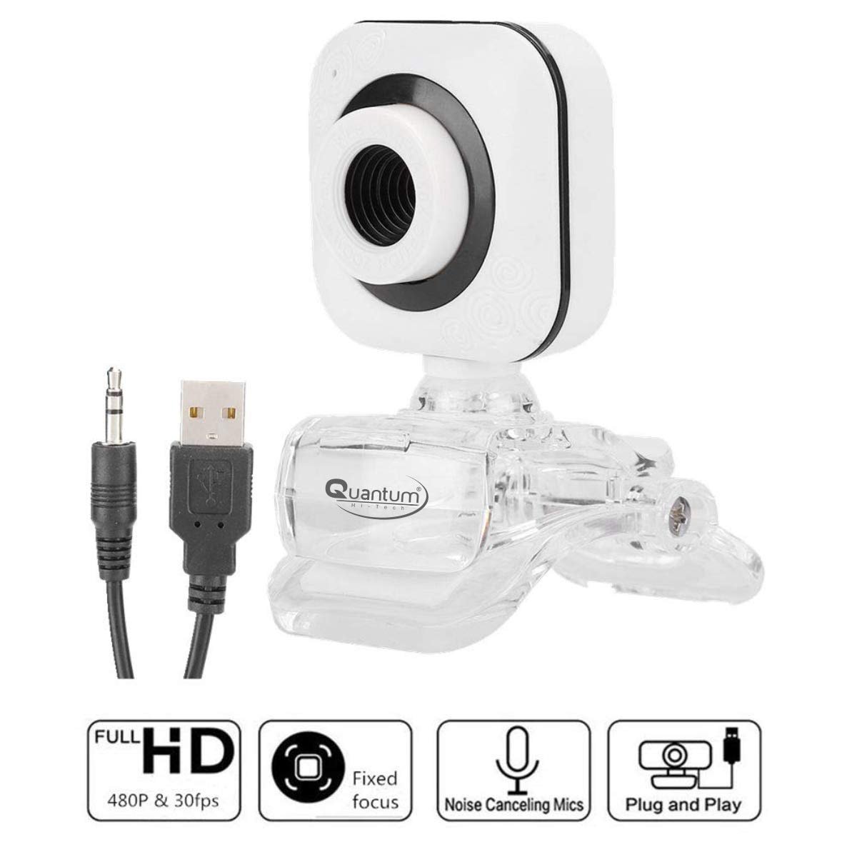 Quantum QHM495B 360 Degree Rotation PC HD Camera With 59 OFF