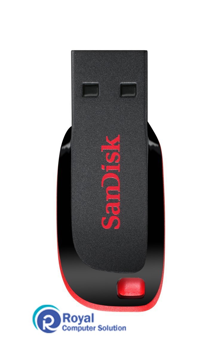 SanDisk Cruzer Blade SDCZ50-032G-135 32GB 2.0 Pen Drive, Black - Royal Computer Solution